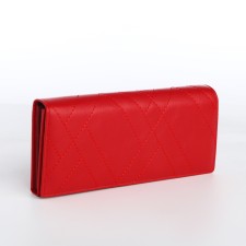 Women's wallet on magnet, red color
