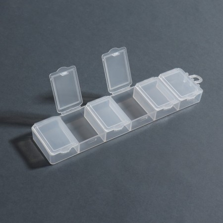 Organizer for decor, 6 sections, 14 × 3.5 × 1.3 cm, transparent color-2