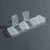 Organizer for decor, 6 sections, 14 × 3.5 × 1.3 cm, transparent color