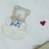 Set of Mishka with hearts, 75x120cm - 3 pcs, flannel