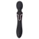 Bilateral intimate massage Waname D-Splash Surge, 22.5 cm, silicone, black color