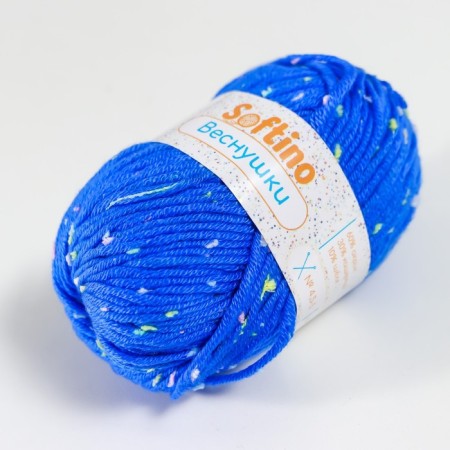 Yarn 60% acrylic, 30% cashmere, 10% silk "spring" 50 g 80 m color 28V sapphire-1