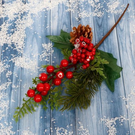 Decor "Winter Magic" needles of berries bumps, 27 cm