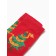 Women's socks "Snake on the Christmas tree", red color, rr 36-40