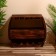 Barbali bottles stand 60x24x55 cm, Albezia tree, brown