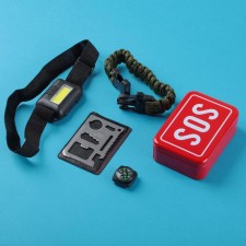 4B1 survival set (linen flashlight, survival card, paracord, compass)