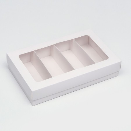 Box for Makarun, with a lodge, white 26.5 x 16.5 x 5.5 cm-2