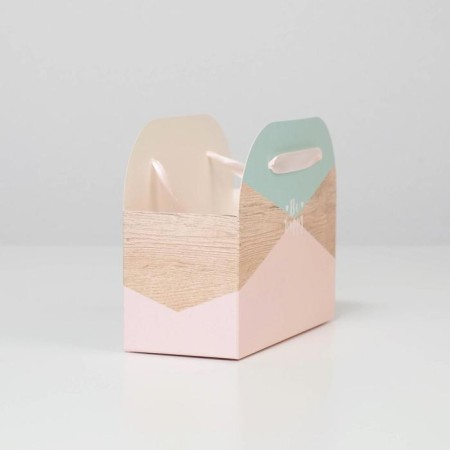 Box for Flowers Folding "BE HAPPY", 17 × 13 × 7 cm-2