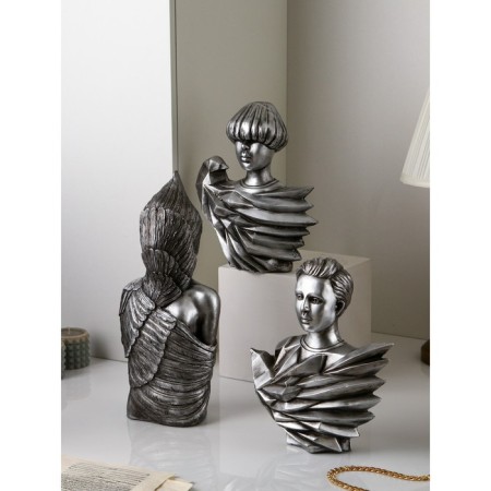 Set of figures "Woman Warrior", polystone, 42 cm, silver color-1