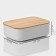 Storage container with lid LADOM "Naturel", 17.5 × 12 × 5.5 cm, white color