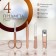 Manicure set, 4 items, in case, pink color