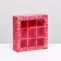 Box for 9 sweets with a shell, pink "bears" 13.7 x 13.7 x 3.5 cm