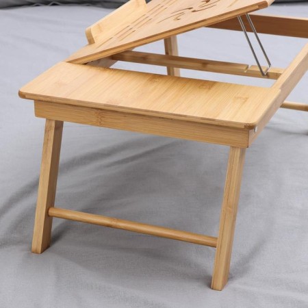 A trailer for a laptop with folding legs, 55.5 × 32.5 × 22 cm, bamboo-4