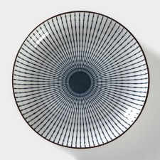 Poramic dessert “Illusion”, D = 18 cm, white and gray color