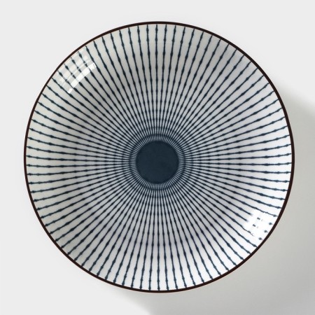 Poramic dessert “Illusion”, D = 18 cm, white and gray color