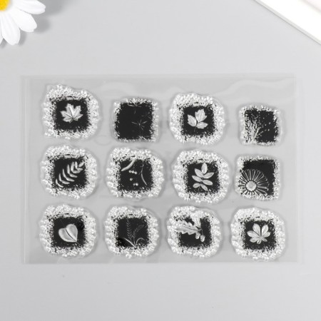 Stamp for creativity Silicon "Contaras of leaves" 16x11 cm
