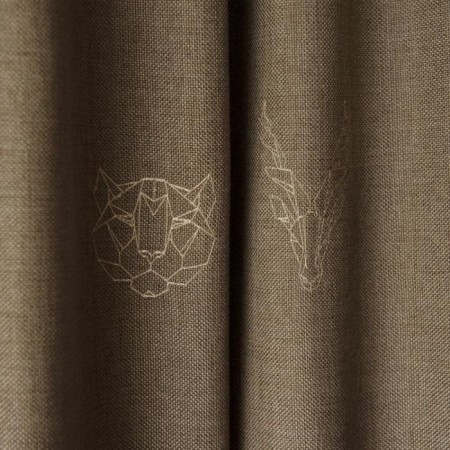 Set of curtains "Luka", size 2x145x270 cm, cappuccino color-1