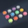 Nail pigment glowing in the dark, a set of 12 jars, 3 g, multi -colored