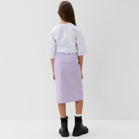 Юбка для девочки MINAKU: Jeans collection, цвет лаванда, рост 146 см-3