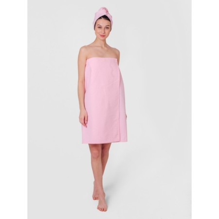 Bathwood set, size 78x145 cm, pink color