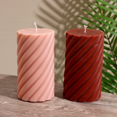 Candle "Pillar" 7.5x7.5x15 cm, soy wax, mix-4