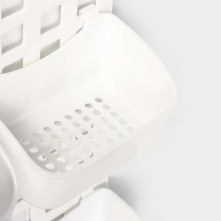 The storage basket suspended with containers, 29 × 9.5 × 38 cm, white color-4