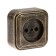 Rosette "Elect" Ra 16-131-hour, 16 A, 250 V, single, open, without salary, black under bronze