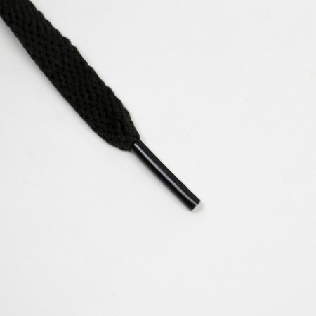 Flat laces 7 mm, 160 cm, black color, steam-1