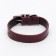 Collar leather two-layer 3 cm, Osh 35-47 cm, ruby