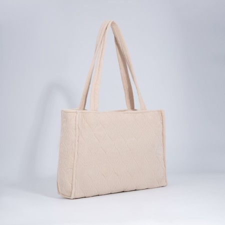 Bag-tout on lightning, beige color-2