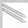 Hanging earrings with Hollywood rhinestones, 6 rows, white color in silver, 19.5 cm