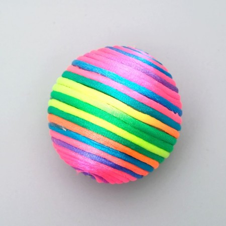 Textile ball "Street", 4.8 cm, mix of flowers-1