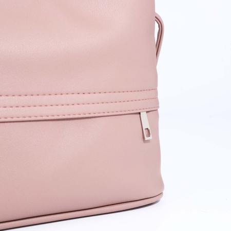 Janelli Cross-Boda Bag on a zipper, 2 outer pockets, powder color-3