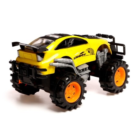 Radio -controlled jeep "racer", works on batteries, yellow color-2