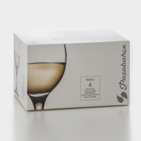 A set of glass glass for white wine Bistro, 175 ml, h = 13 cm, 6 pcs-4