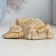 The figure "owl lies with a layer" beige, 7x7x3cm