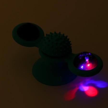 A toy-vaguine on a suction cup for cats, with cat mint, 2 compartments, turquoise-3