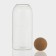 Glass Bank for bulk products with a cork cover "Eco", 1.2 l, 9.5 × 24 cm