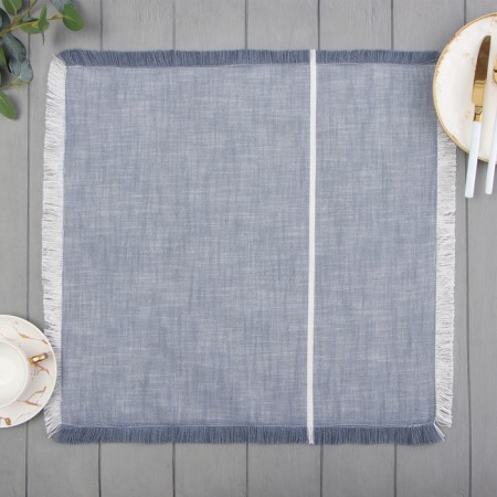 Ethel napkin, col. Blue, 45x45 cm, 100% HL