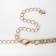 Choker "ice" elegant, white color in gold, 32 cm