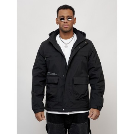 Sports male jacket, size 50, black color-4