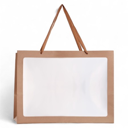 Gift package with a window, craft, 60 x 45 x 35 cm-2
