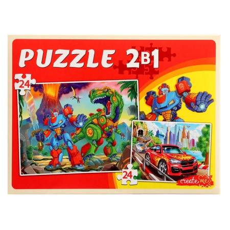 Maxi-Puzzles 2 in 1 "Transformers + Cars No. 1", 24 and 24 elements-4