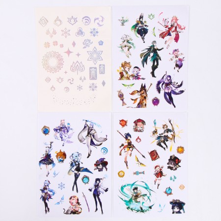 Creative Notepad "Forest Adventures" "Genshin" with stickers and translated tattoos, A4-5