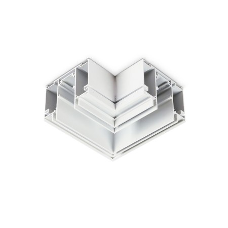 Ambrella connector angular for the Magnetic 48V busbar in the GL3391 WH stretch ceiling, white