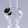 Bong smoking, H-15 cm, "Palpi", acrylic, white