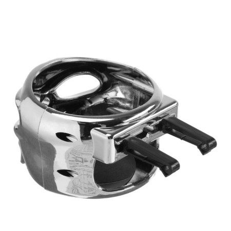 A cup holder in a deflector, automobile, skull, chrome-1