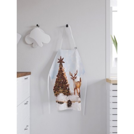 Apron kitchen with a photocrint "Figure spruce", adjustable, size OS-1