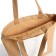Hooper bag without fasteners, from textiles, beige/white color