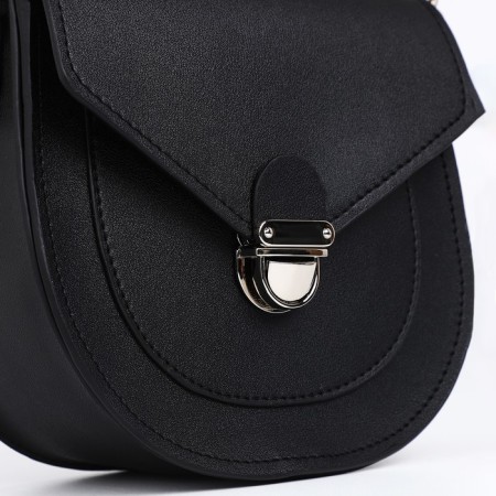Women's bag Textura, messenger, small size, black color-4